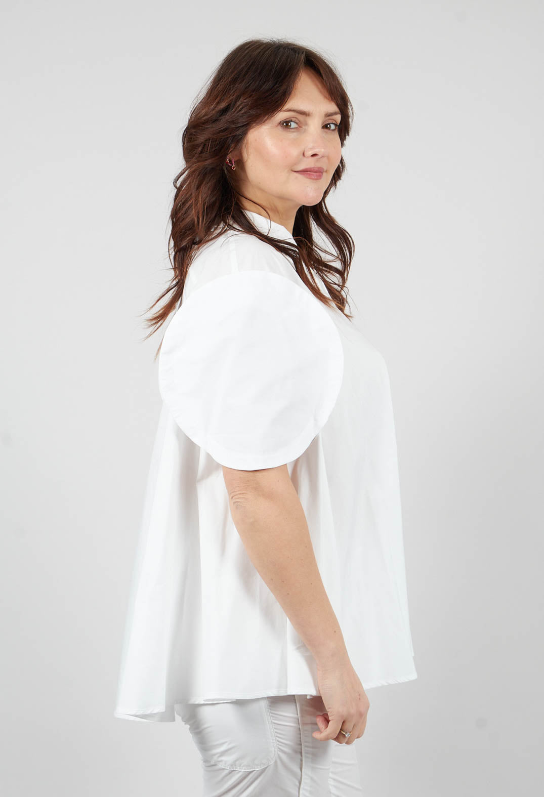 Round Sleeve Blouse in Paper - 1230410