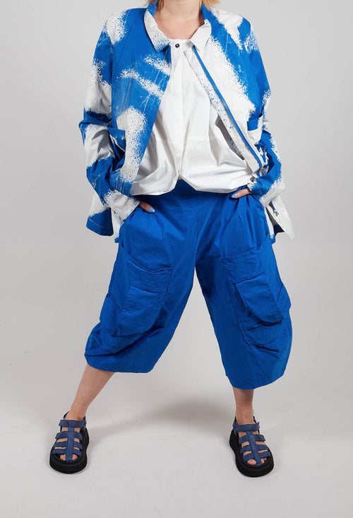 Cropped Pocket Trousers in Electric - 1240101