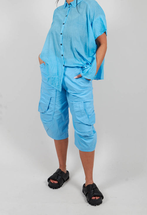 Cropped Pocket Trousers in Ice - 1240101