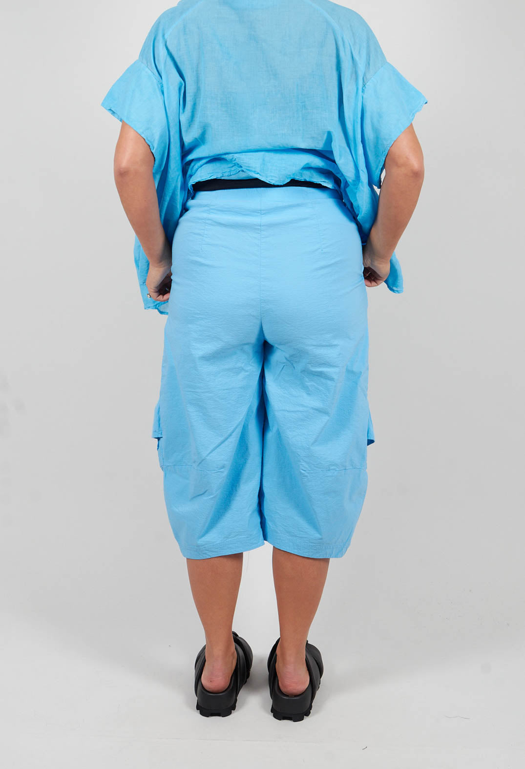 Cropped Pocket Trousers in Ice - 1240101