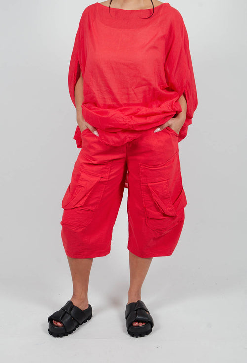 Cropped Pocket Trousers in Ketchup - 1240101