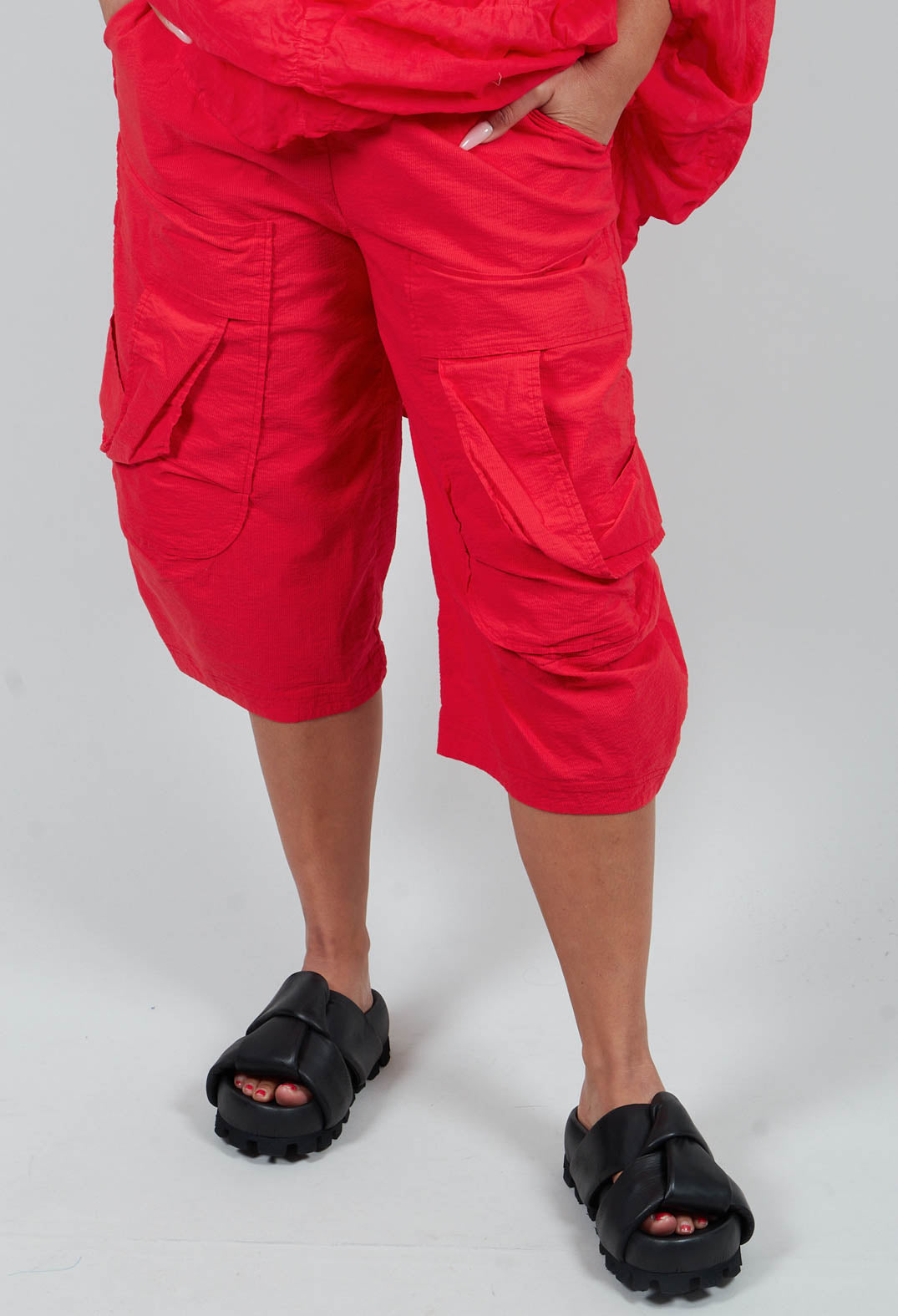 Cropped Pocket Trousers in Ketchup - 1240101