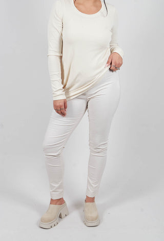 Slim Fit Trousers in Marshmallow - 1240104