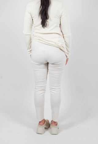 Slim Fit Trousers in Marshmallow - 1240104