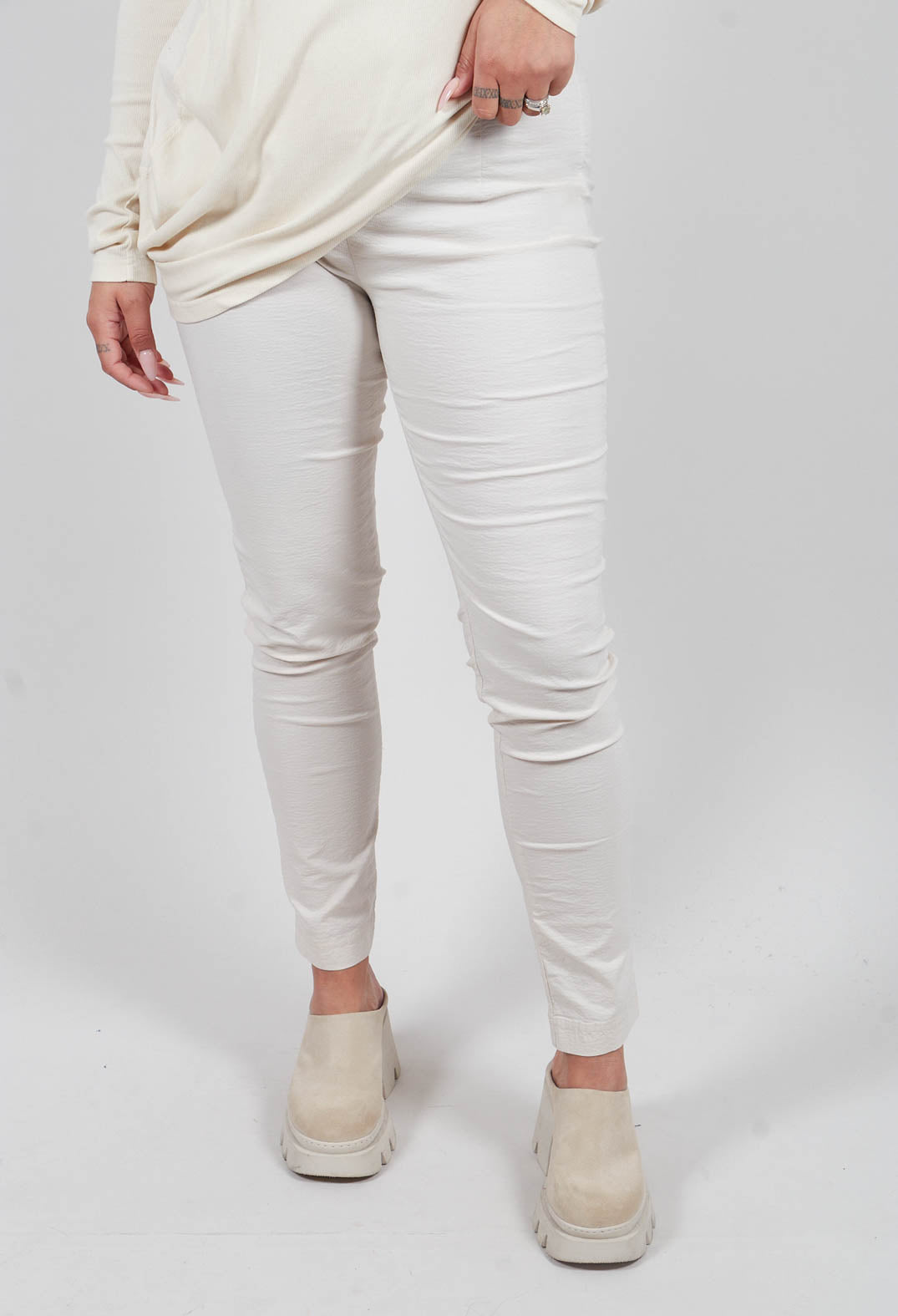 Slim Fit Trousers in Marshmallow - 1240104