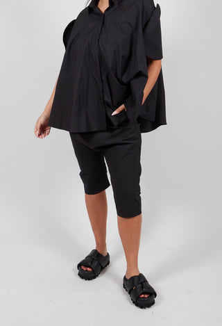 Slim Low Crotch Trousers in Black - 1240105