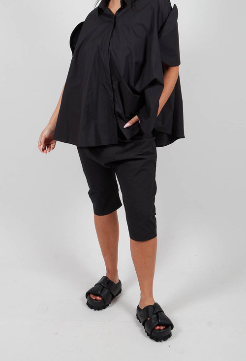 Slim Low Crotch Trousers in Black - 1240105