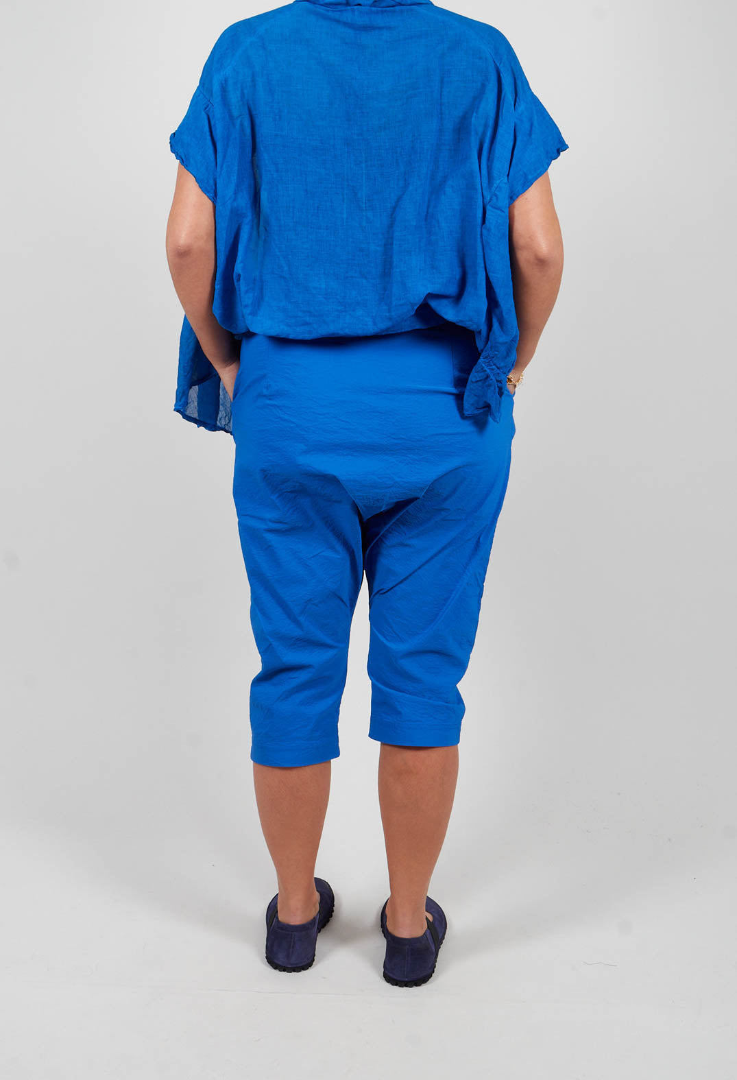 Slim Low Crotch Trousers in Electric - 1240105