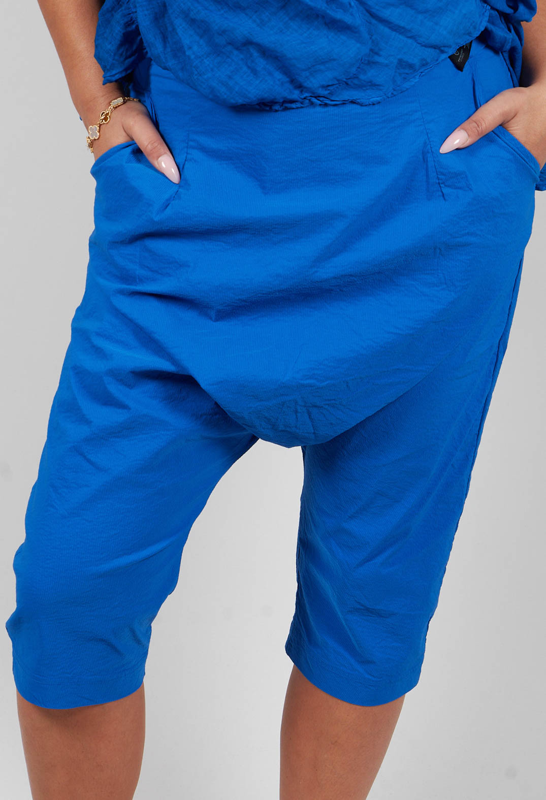 Slim Low Crotch Trousers in Electric - 1240105