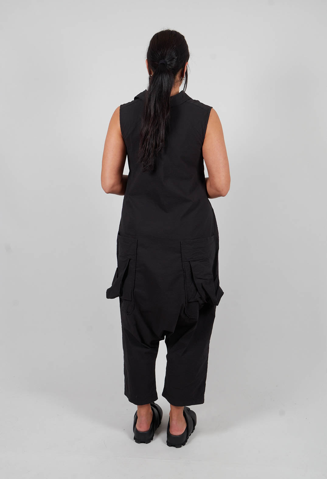 High Neck Jumpsuit in Black - 1241308