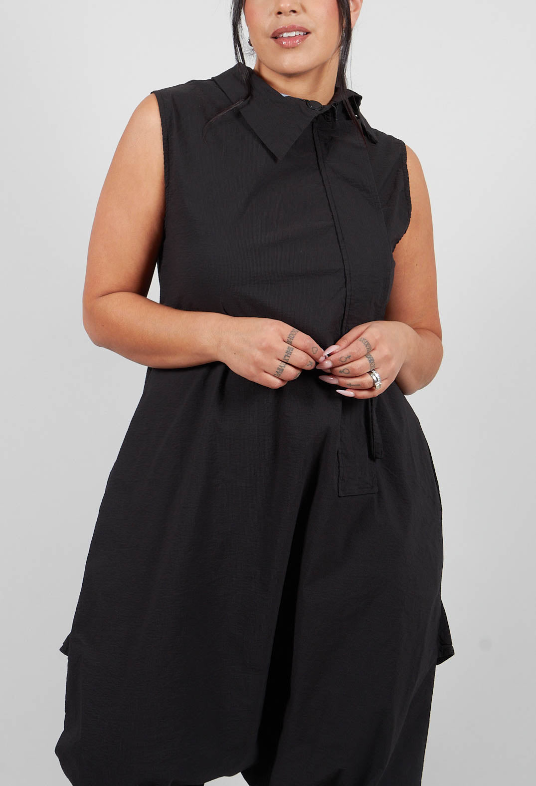 High Neck Jumpsuit in Black - 1241308