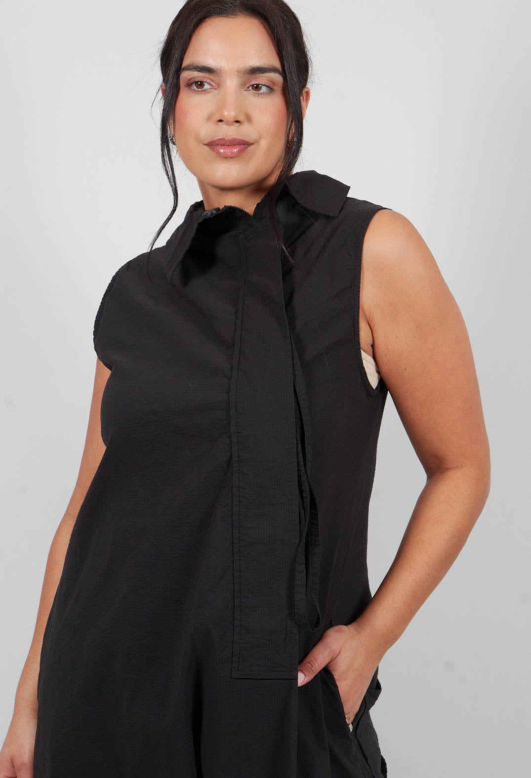 High Neck Jumpsuit in Black - 1241308