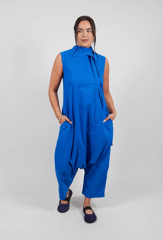 High Neck Jumpsuit in Electric - 1241308