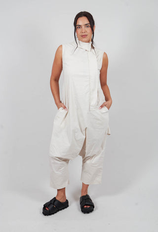 High Neck Jumpsuit in Marshmallow- 1241308