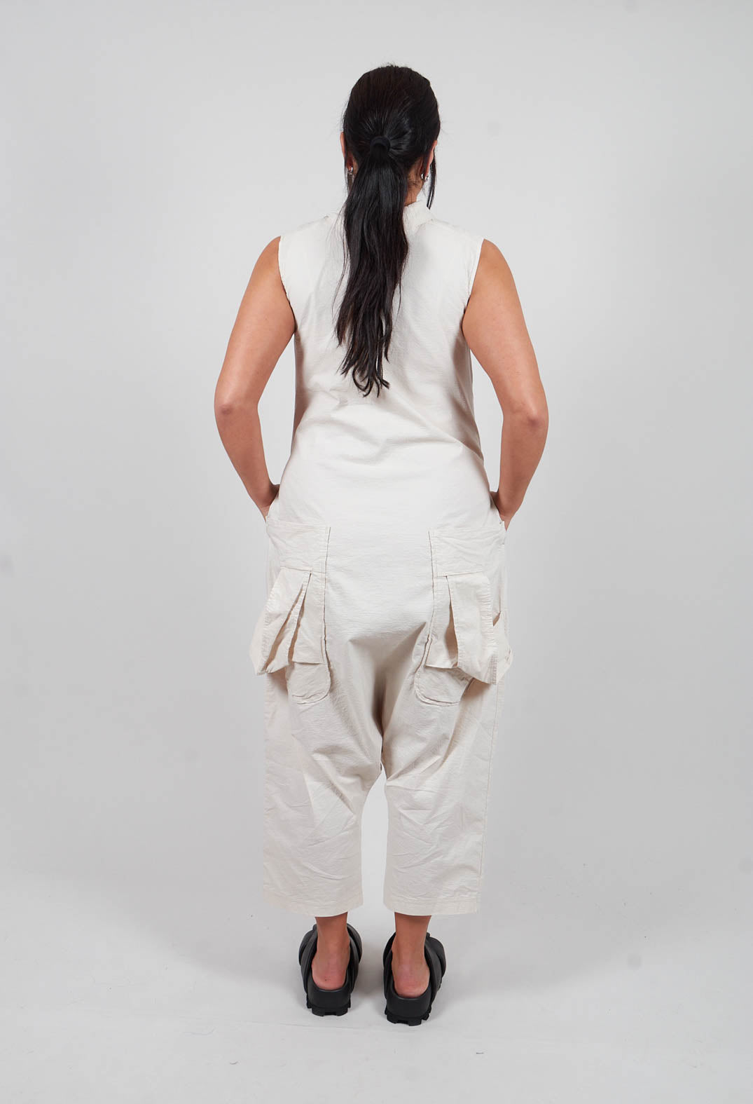 High Neck Jumpsuit in Marshmallow- 1241308