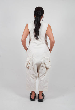 High Neck Jumpsuit in Marshmallow- 1241308