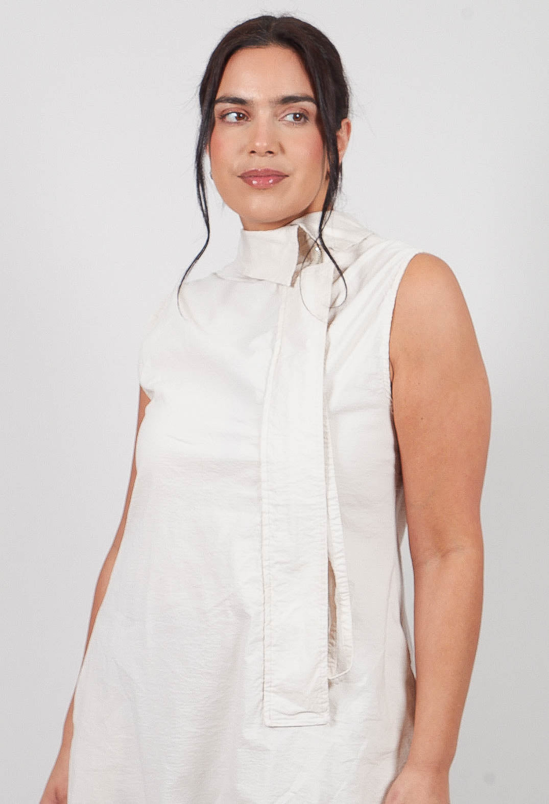 High Neck Jumpsuit in Marshmallow- 1241308