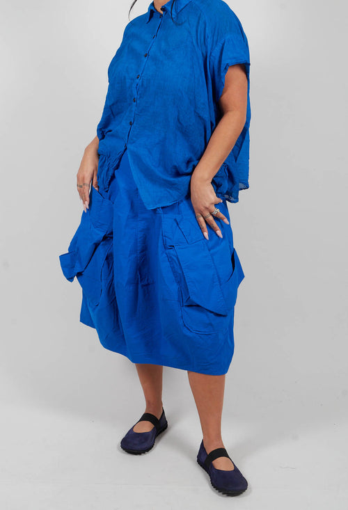 Pull On Midi Skirt in Electric - 1240312