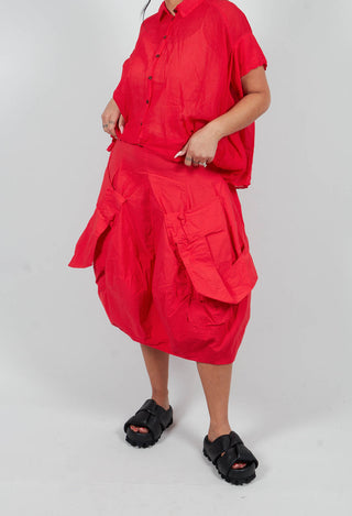 Pull On Midi Skirt in Ketchup - 1240312