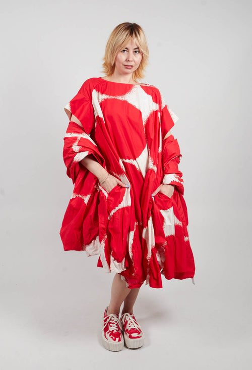 Relaxed T-Shirt Dress in Ketchup Print - 1260901