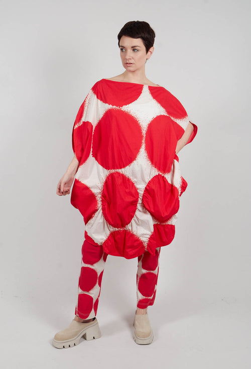 Circular Print Dress in Ketchup Print - 1260902