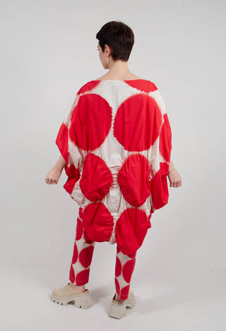 Circular Print Dress in Ketchup Print - 1260902