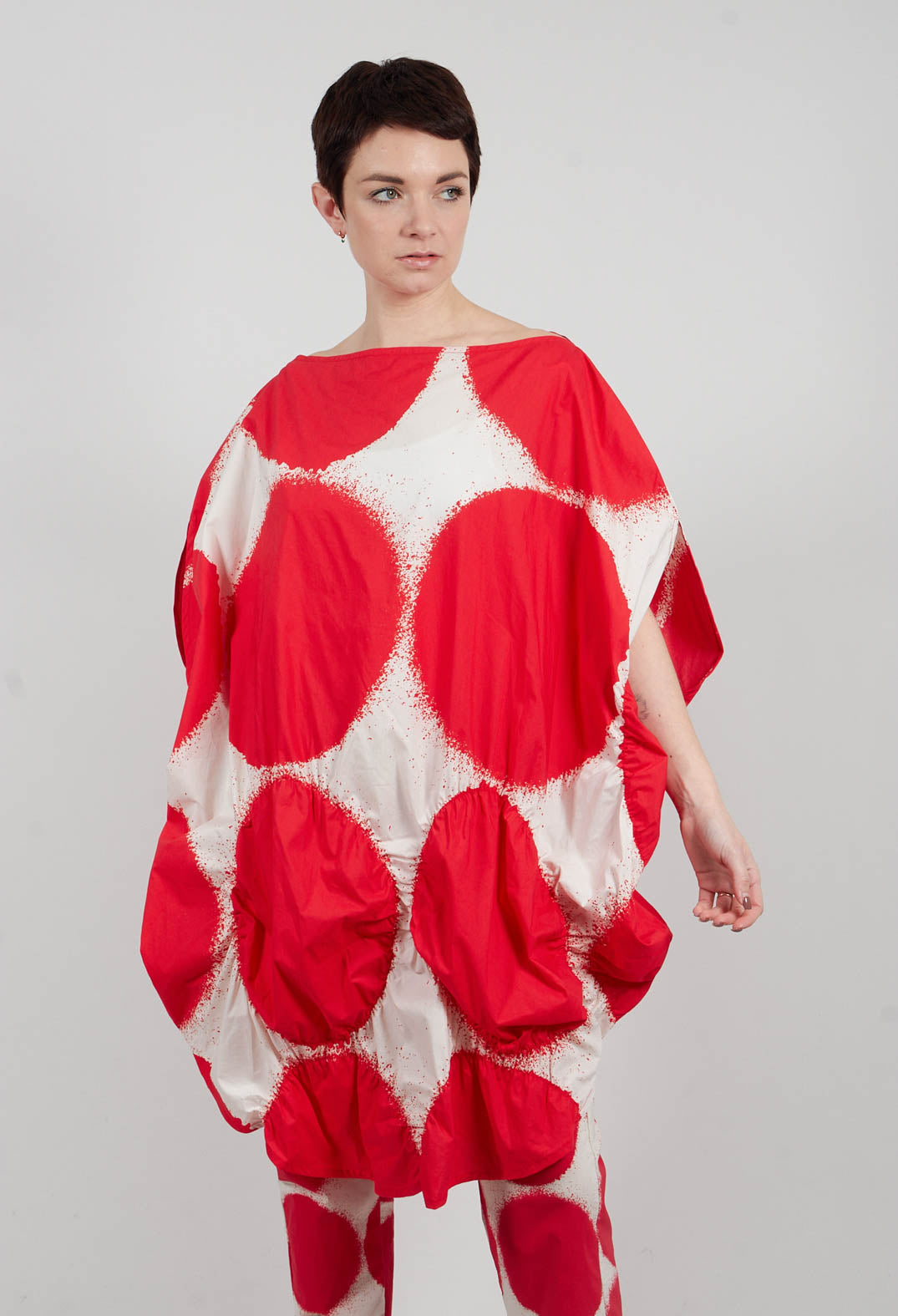 Circular Print Dress in Ketchup Print - 1260902