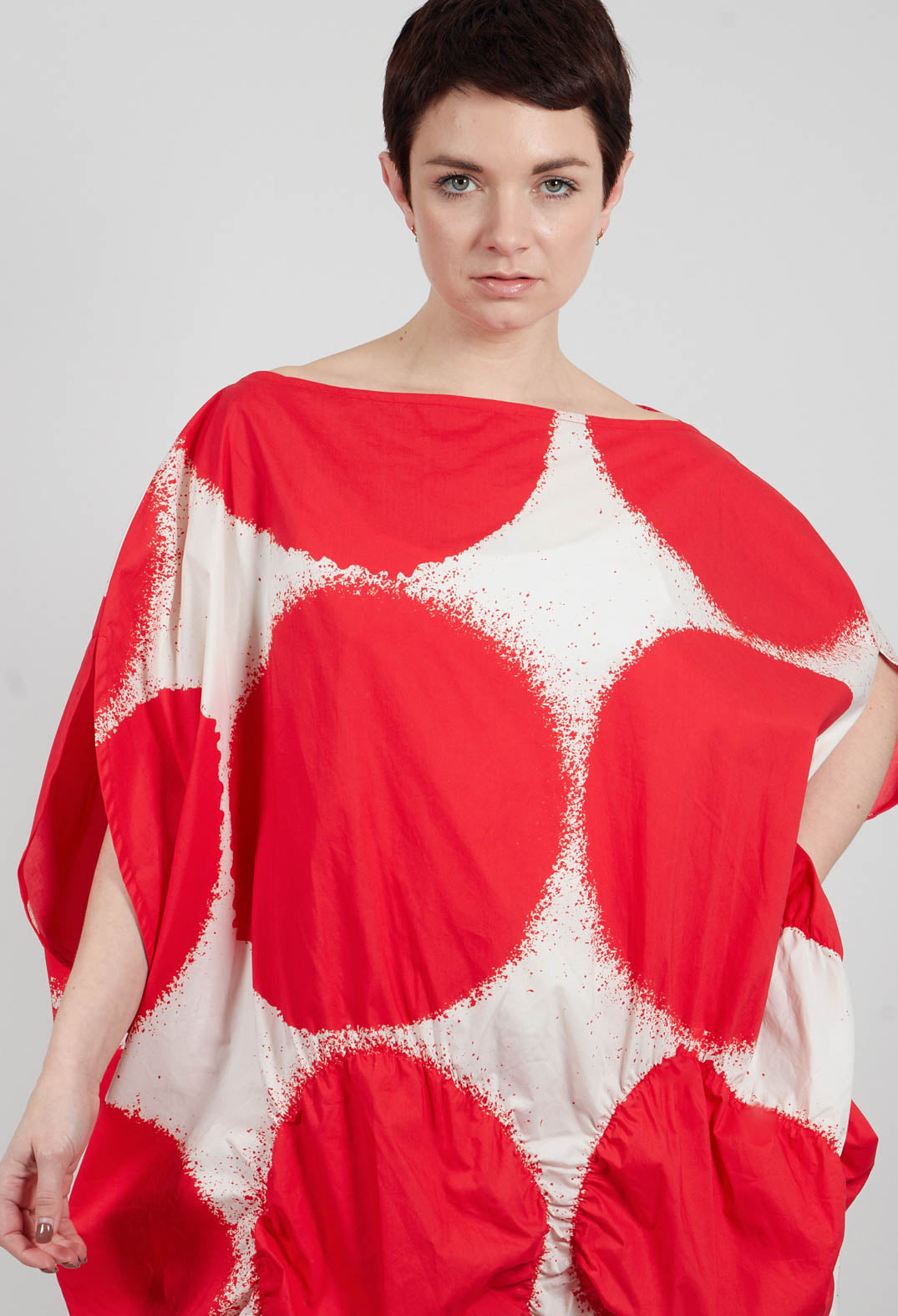 Circular Print Dress in Ketchup Print - 1260902