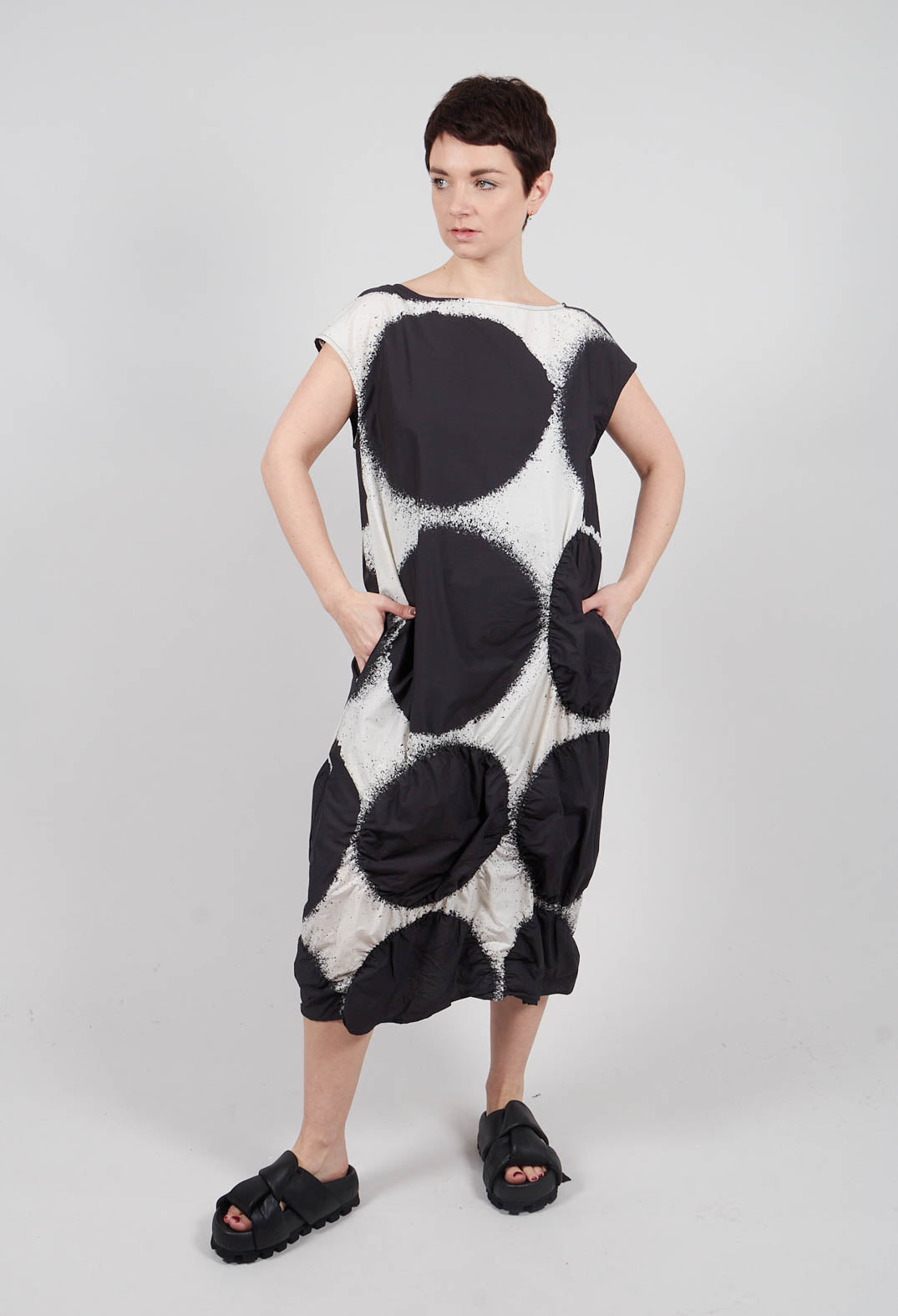MidI Dress in Black Print - 1260903