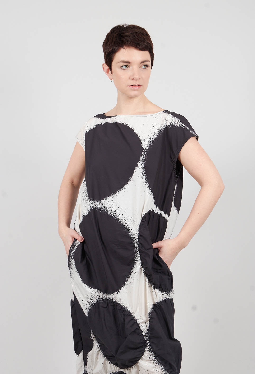 MidI Dress in Black Print - 1260903