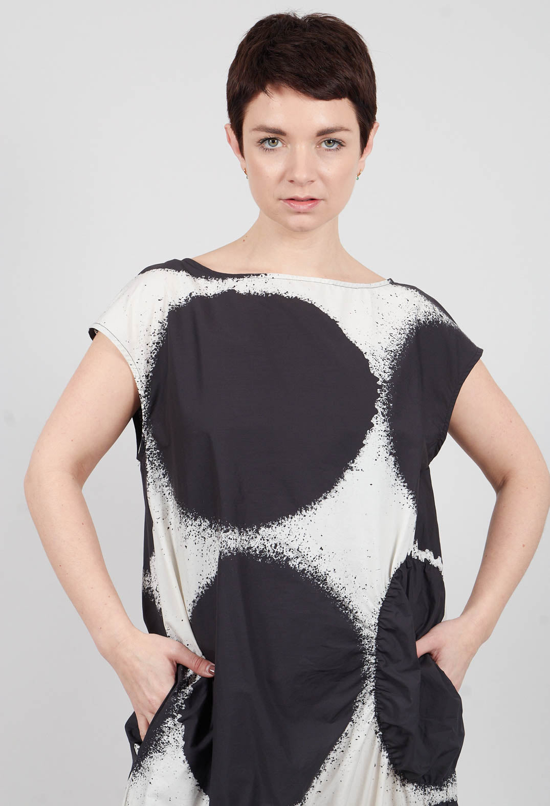 MidI Dress in Black Print - 1260903