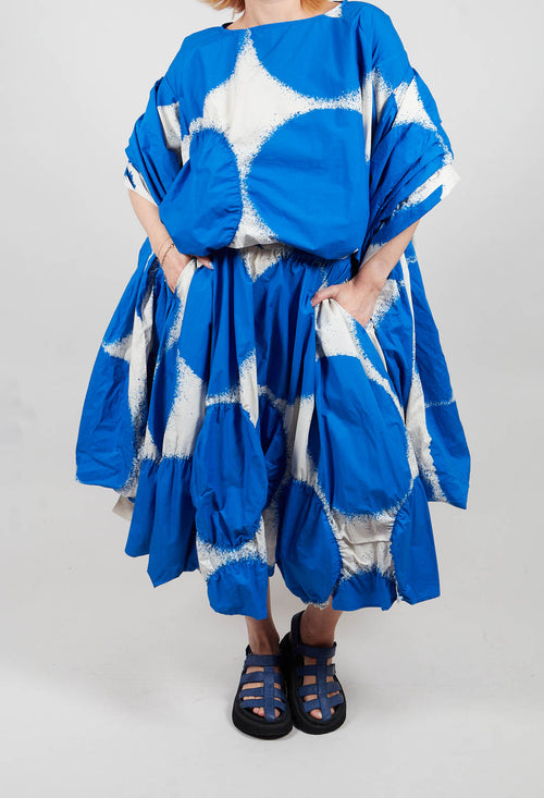 Elasticated A-Line Skirt in Electric Print - 1260304
