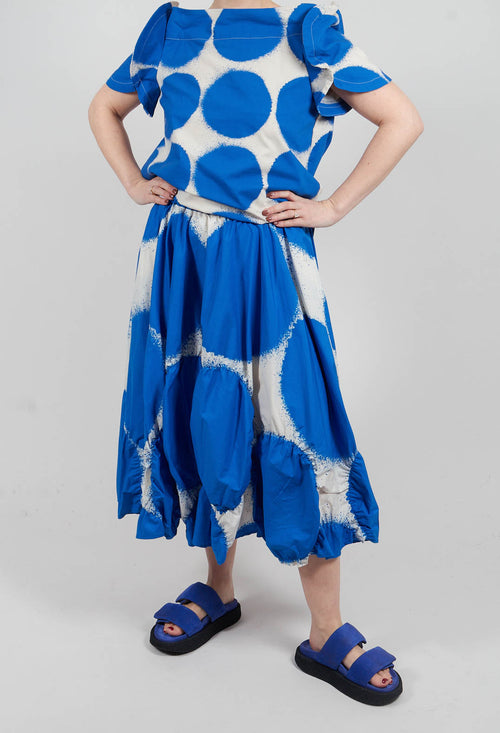 Elasticated A-Line Skirt in Electric Print - 1260304