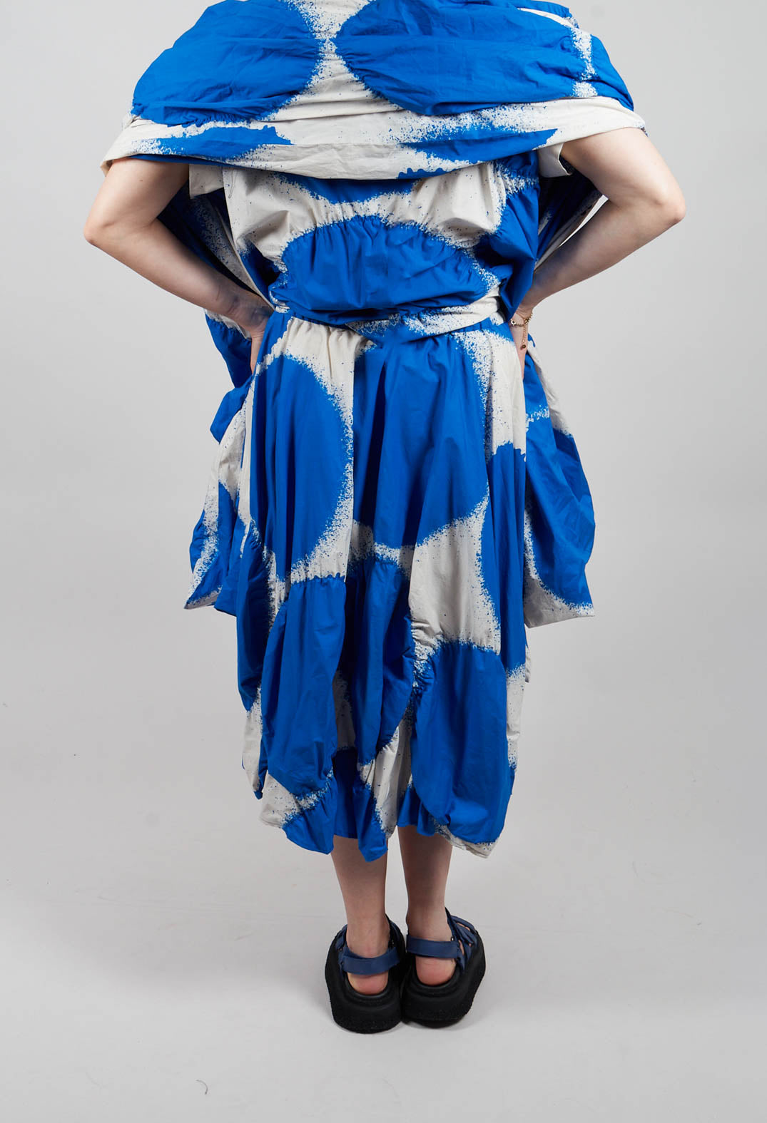 Elasticated A-Line Skirt in Electric Print - 1260304