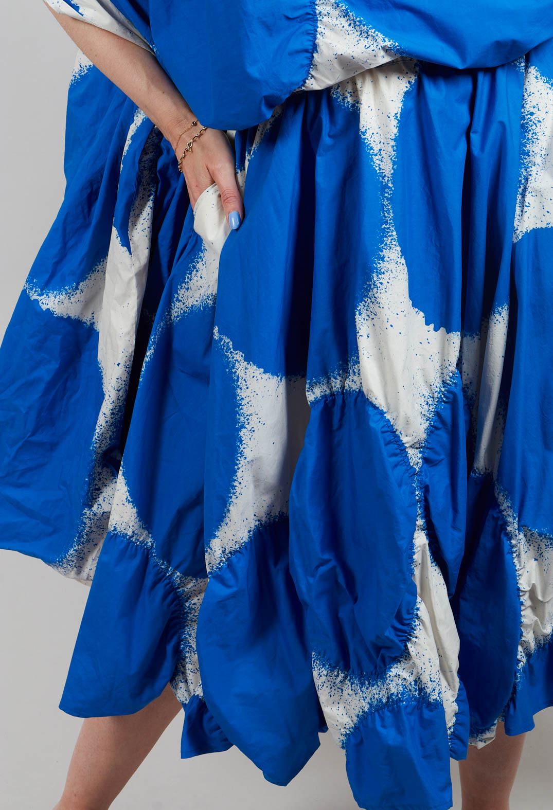 Elasticated A-Line Skirt in Electric Print - 1260304