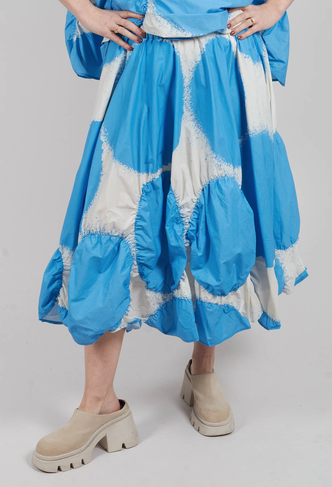 Elasticated A-Line Skirt in Ice Print - 1260304