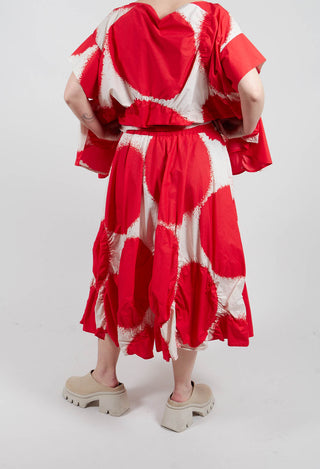 Elasticated A-Line Skirt in Ketchup Print - 1260304