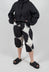 Cropped Balloon Trousers in Black Print - 1260105