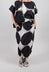 Straight Skirt in Black Print - 1260309