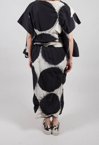 Straight Skirt in Black Print - 1260309