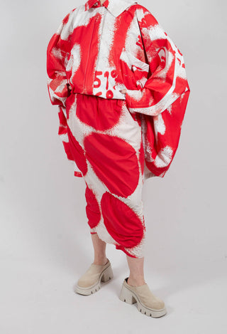 Straight Skirt in Ketchup Print - 1260309