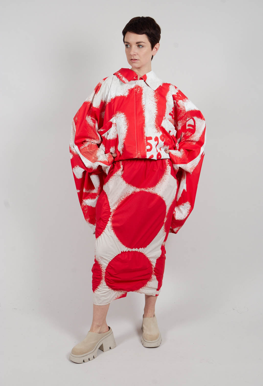 Straight Skirt in Ketchup Print - 1260309