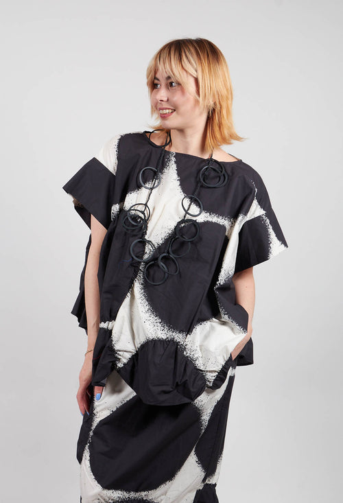 Oversize T-Shirt in Black Print - 1260610