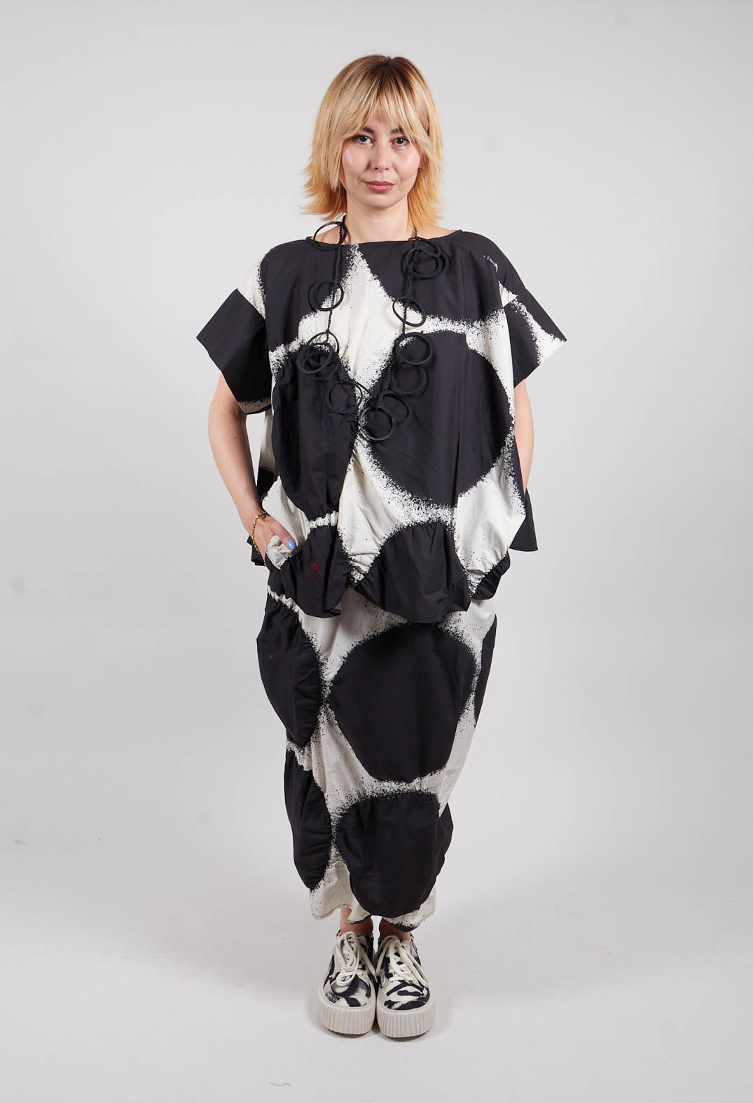 Oversize T-Shirt in Black Print - 1260610