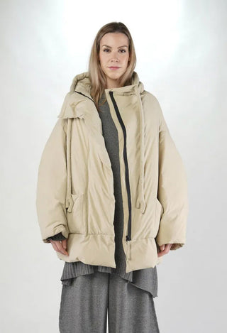 PRE-ORDER - Oversized Padded Jacket in Black (Pictured in DK Bone) - 1001101