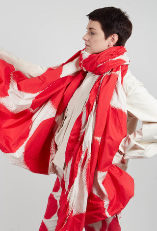 Exrtra Large Scarf in Ketchup Print - 1261412