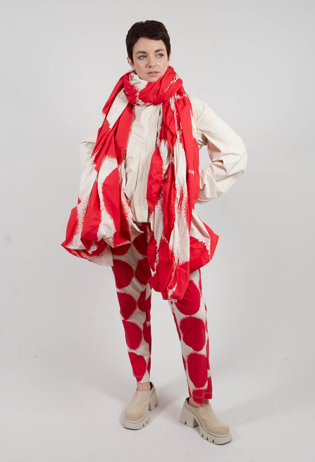 Exrtra Large Scarf in Ketchup Print - 1261412