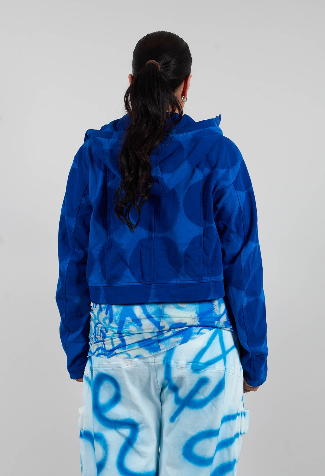 Zip Up Hooded Jacket in Electric Print - 1271105
