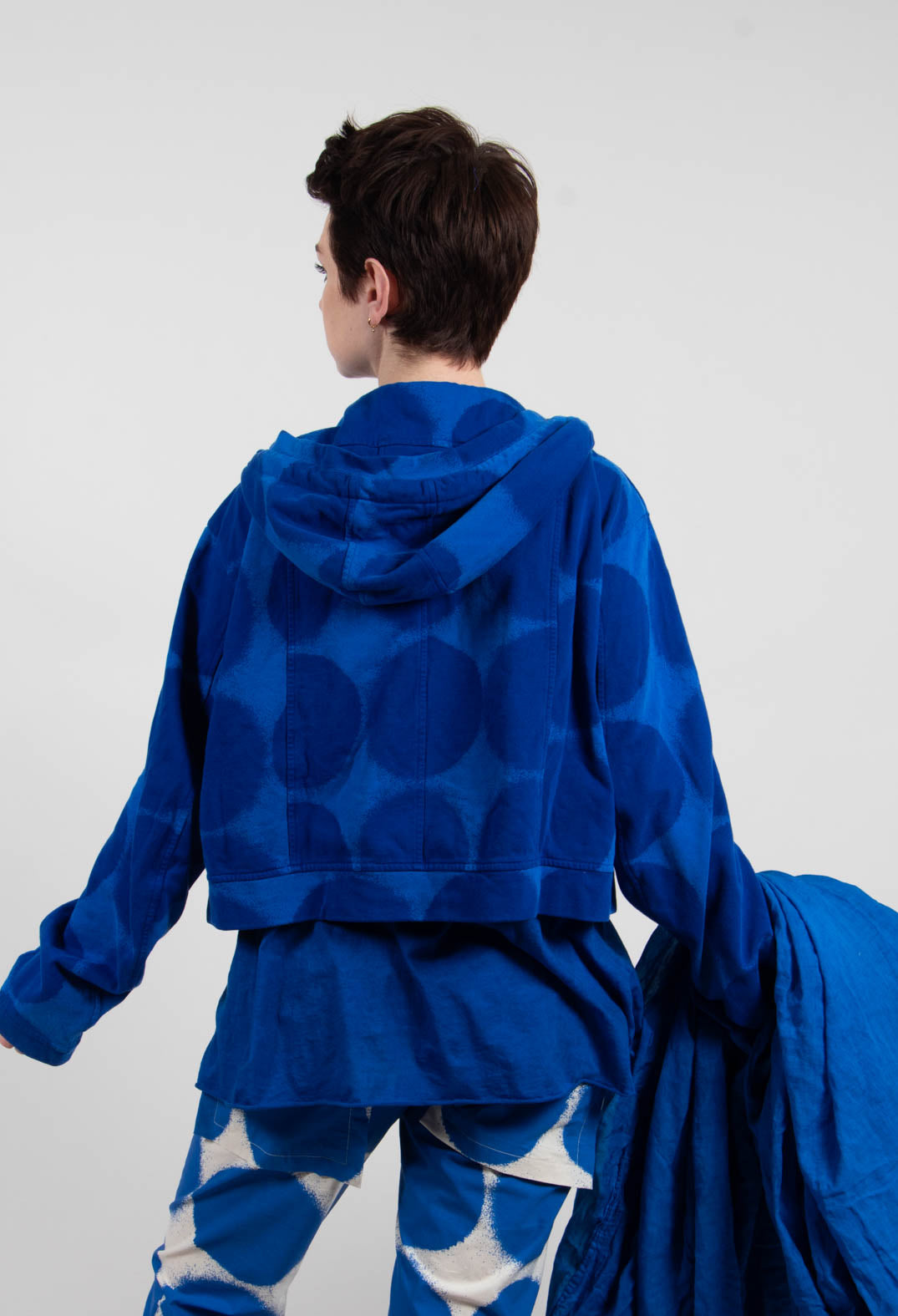 Zip Up Hooded Jacket in Electric Print - 1271105