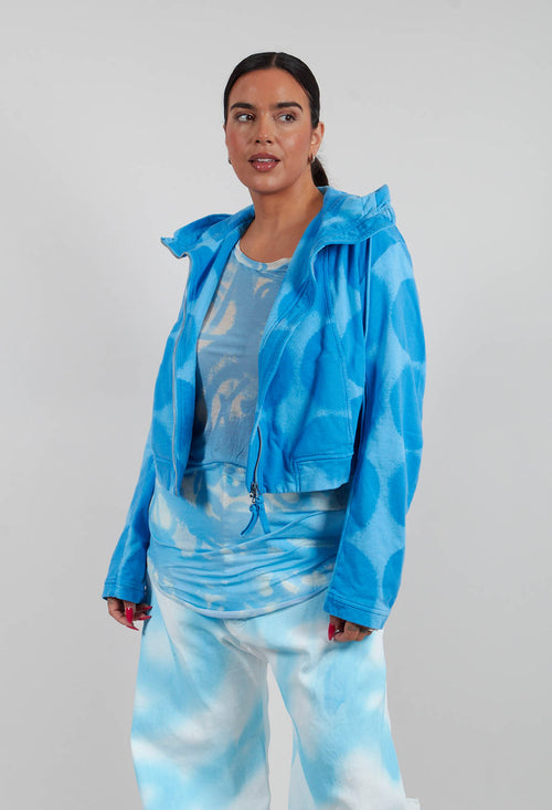 Zip Up Hooded Jacket in Ice Print - 1271105